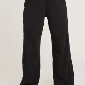 SoulCycle Black Tearaway Snap Up Sweatpants - Size Large - NWT